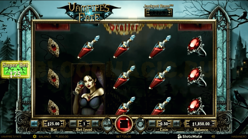 Выигрышные комбинации в Vampire's Fate